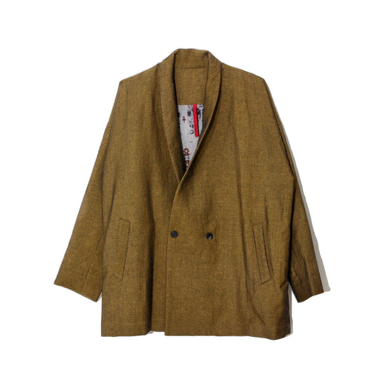 Linen Wool Jacket / yellow