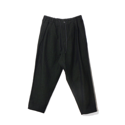 Linen Wool Gokuraku Pants / khaki black