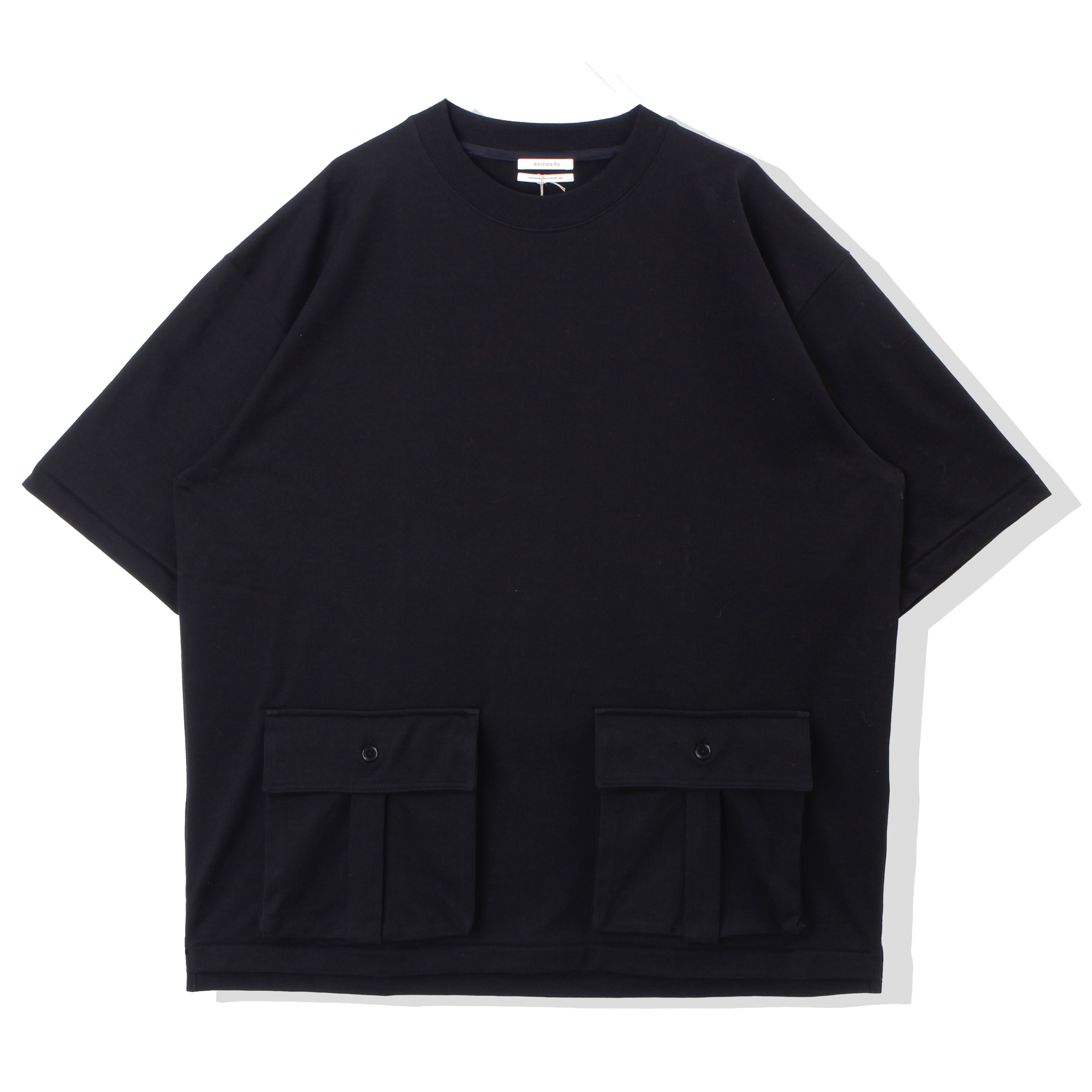 Heavy cotton pocket Tee / black