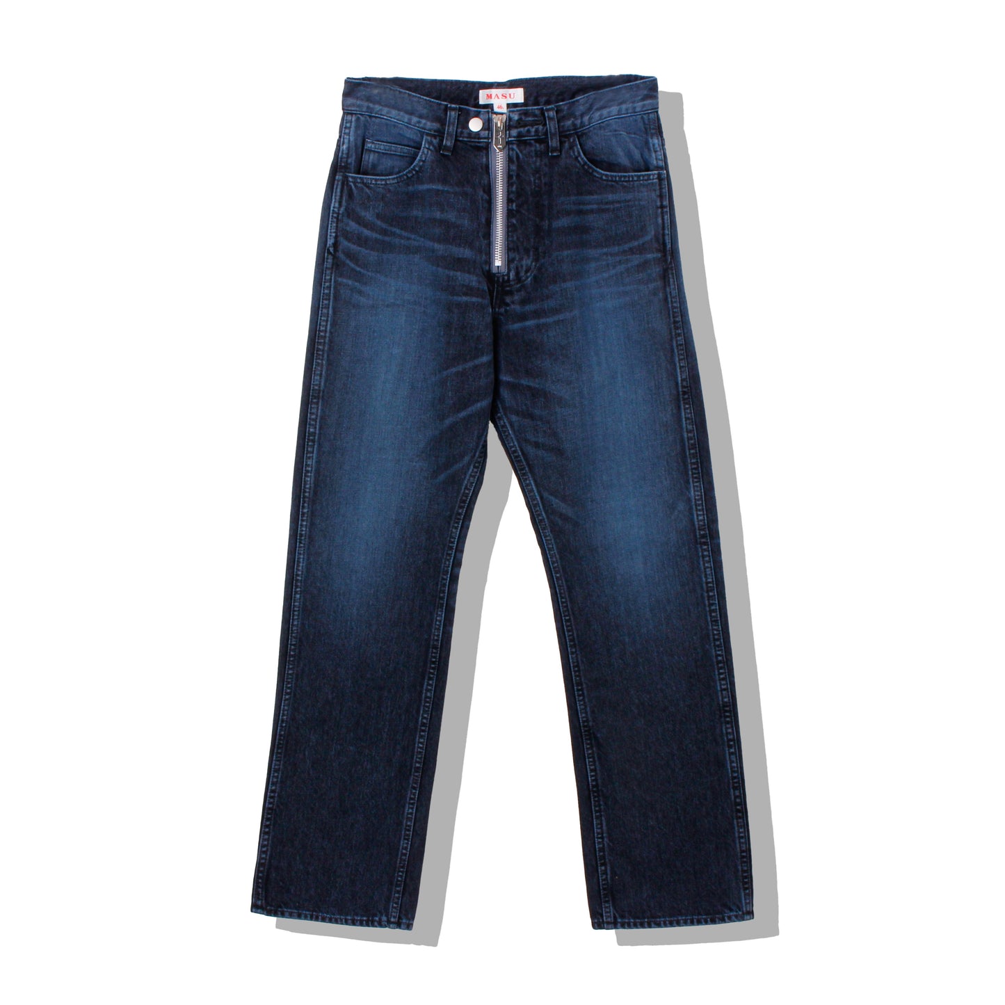 "MASUBOYS"  STRAIGHT JEANS (OVER DYE)  / BLUE BLACK