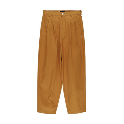 TWILL PLEATED PANTS　/ brown
