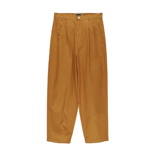 TWILL PLEATED PANTS　/ brown