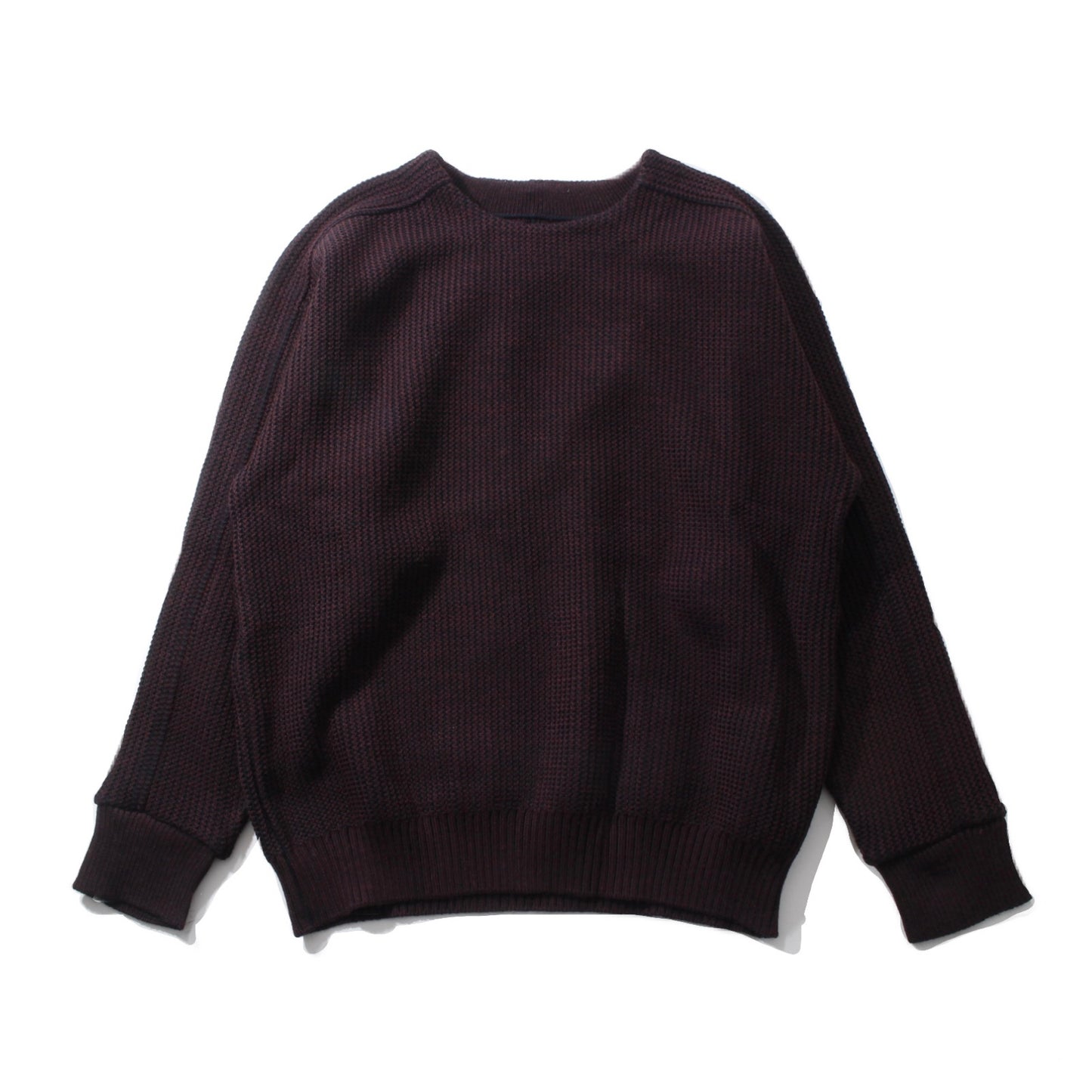 Plating WoolCotton Wide sweater / bordeaux