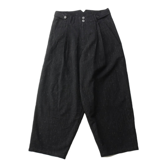 Cosmos Linenwool 2tuck Wide Pants / black