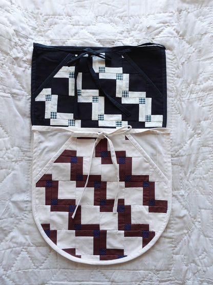 【HOUSE QUILT】 / APRON（ROUND）＜STEP BLOCK＞　※受注生産アイテムとなります。