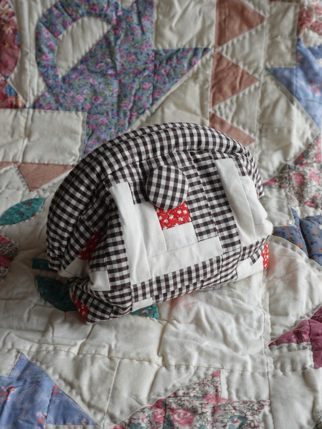【HOUSE QUILT】 / NUUME BAG＜LOG CABIN＞　※受注生産アイテムとなります。