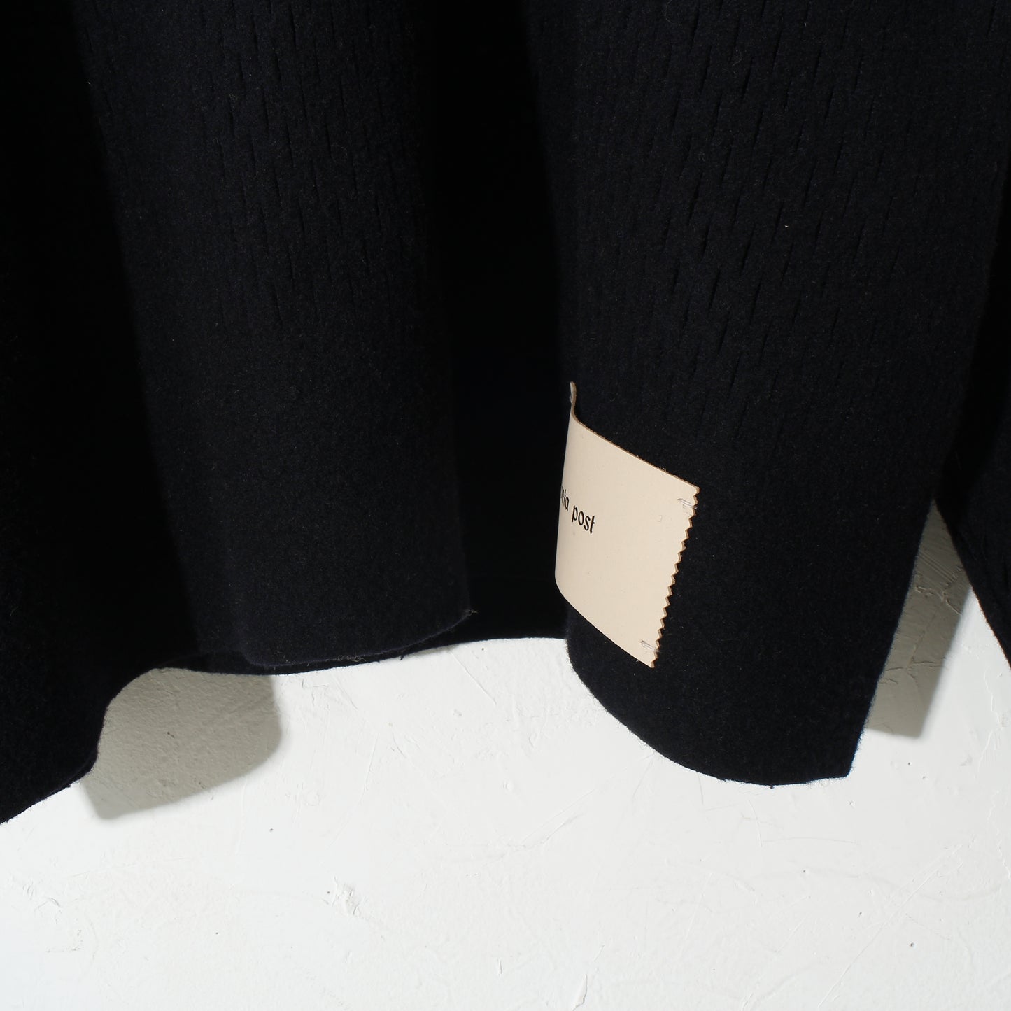 slited melton sweater / navy