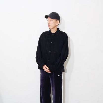 written by /thick twill denim jacket /black