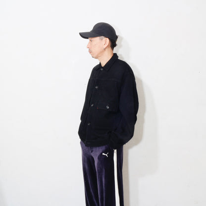 written by /thick twill denim jacket /black