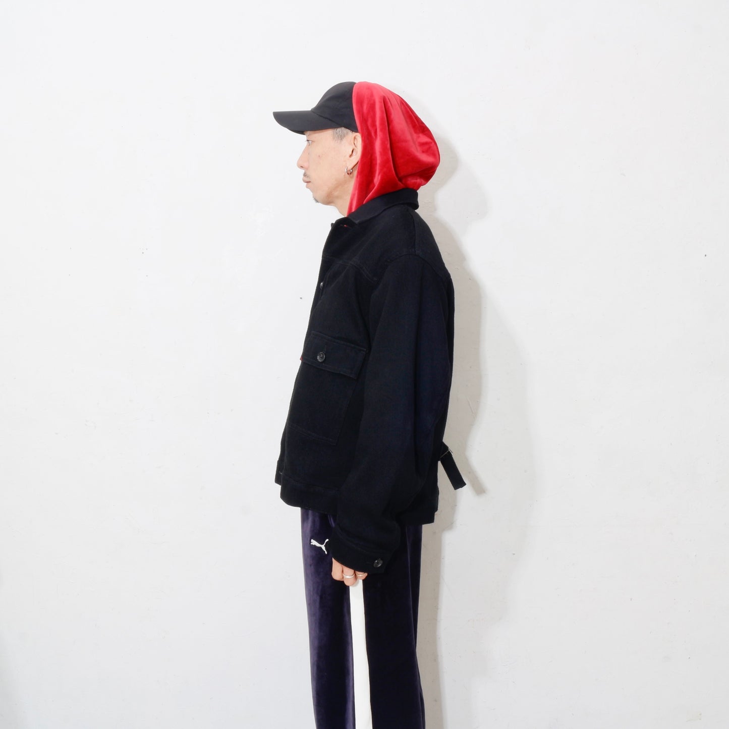 written by /thick twill denim jacket /black