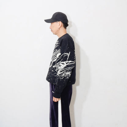 written by /drawing motif knit / black