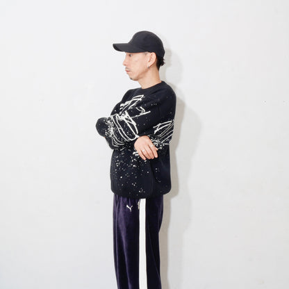 written by /drawing motif knit / black