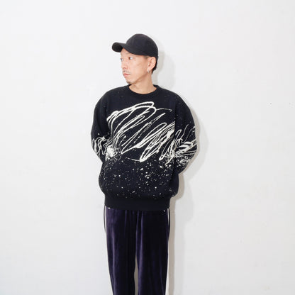 written by /drawing motif knit / black