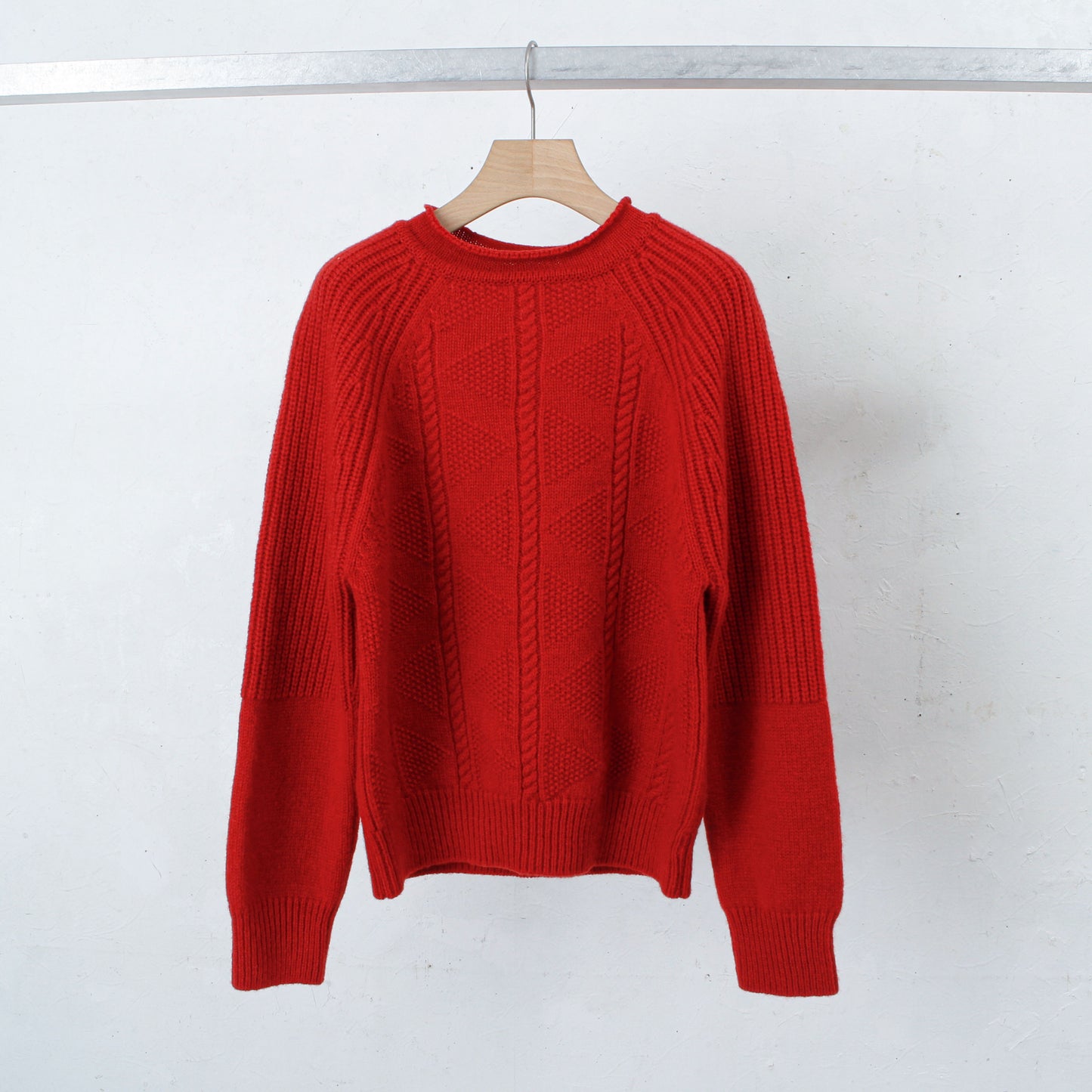 gansey knit  / red