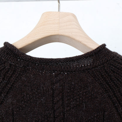 gansey knit  / brown