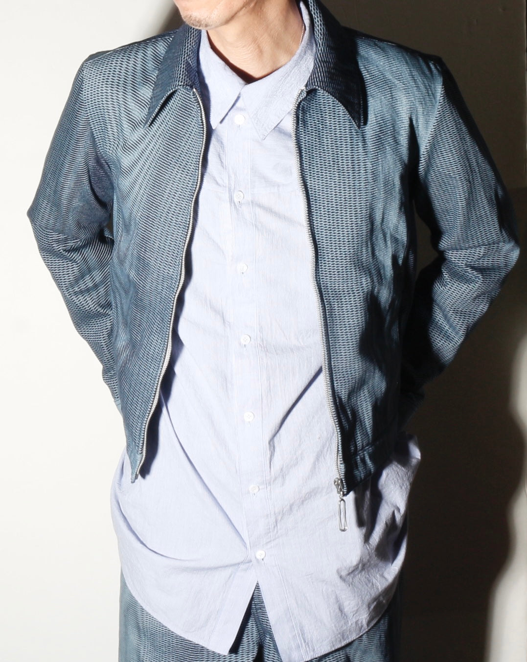 Mirage_ Bleach_Denim_Jacket / navy