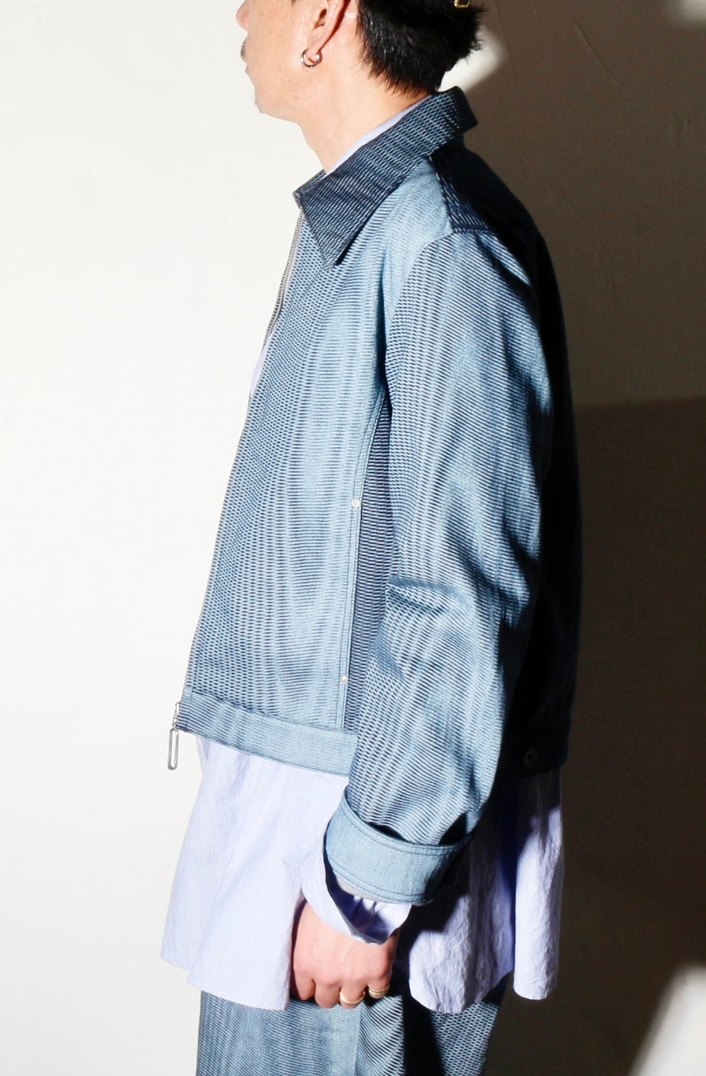 Mirage_ Bleach_Denim_Jacket / navy