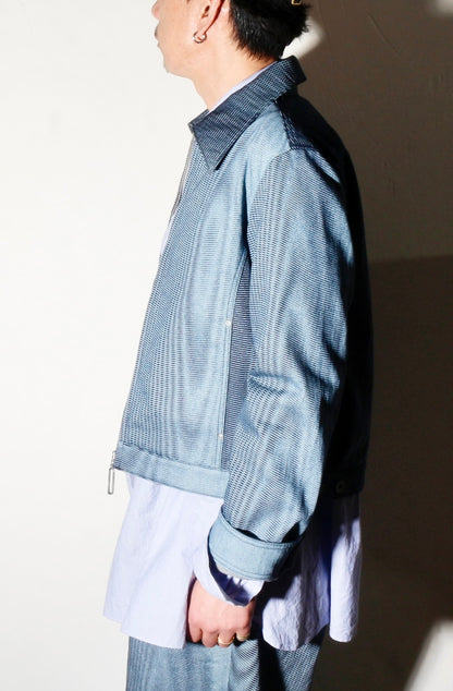 Mirage_ Bleach_Denim_Jacket / navy