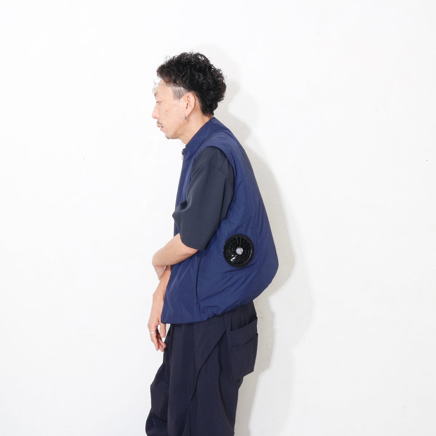HIDESIGN / Air Flow Vest/ navy<br>※受注生産商品となります