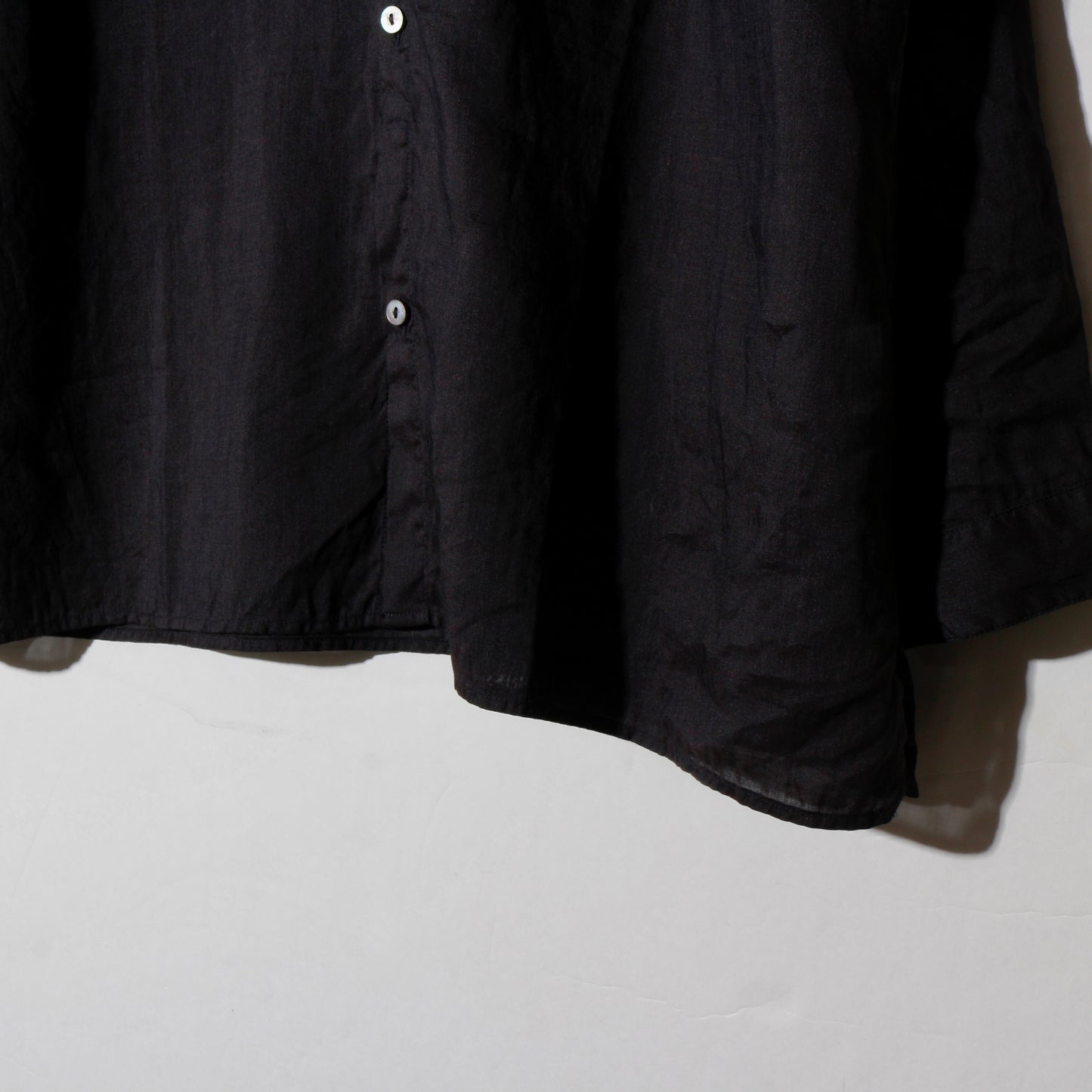 ラミーシルクシャツ /　墨黒