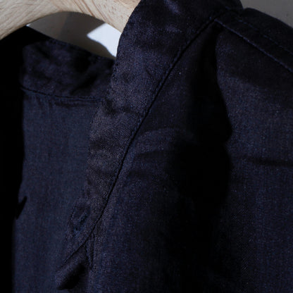 ラミーシルクシャツ /　墨黒