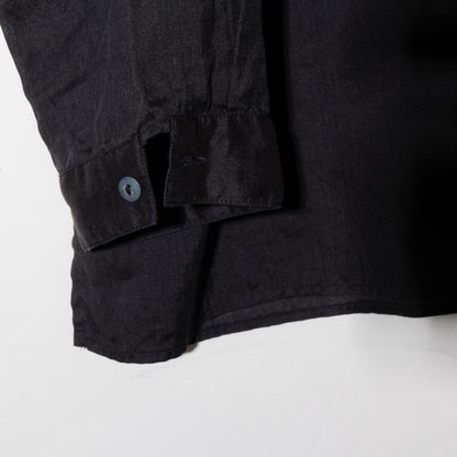 ラミーシルクシャツ /　墨黒