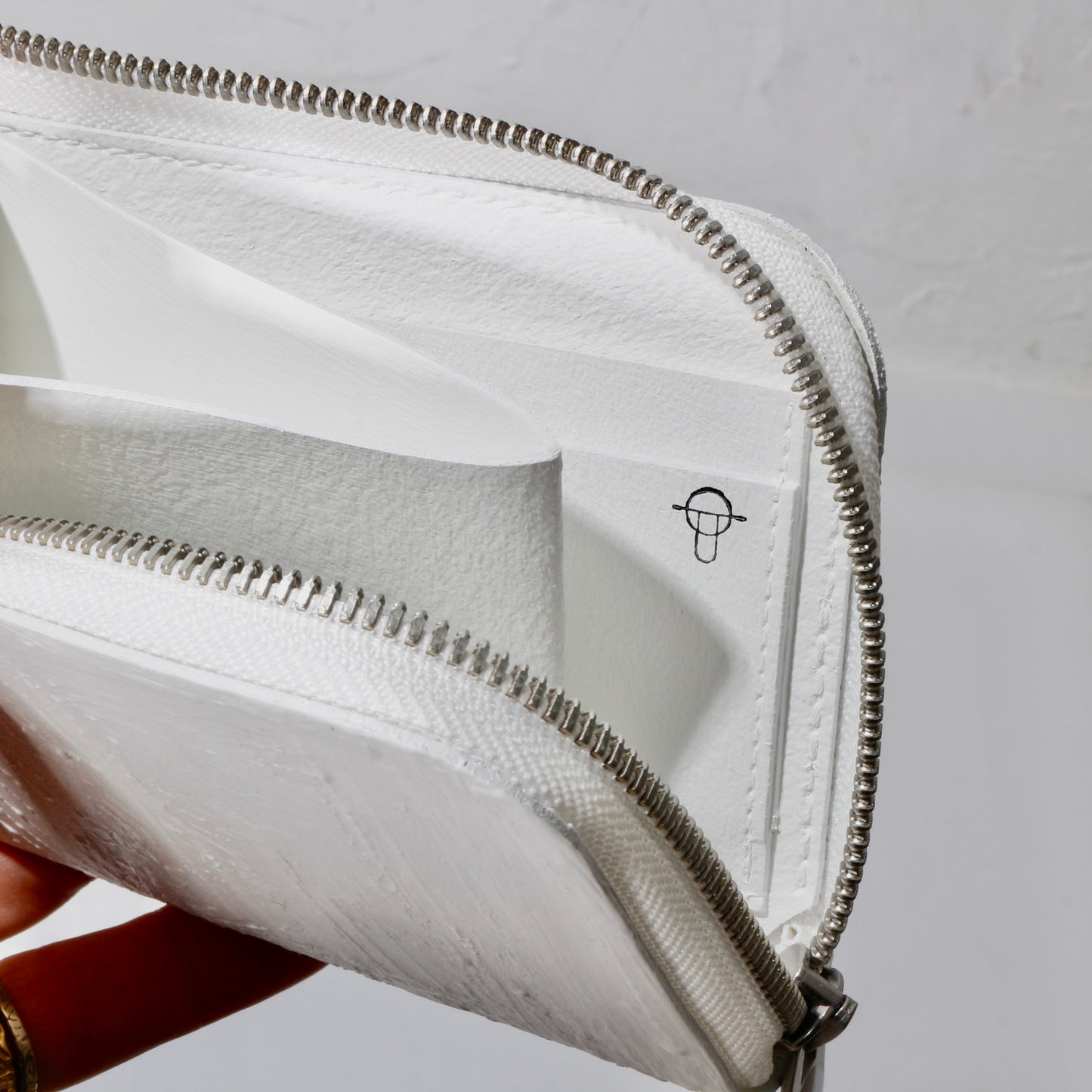 L字ジップ財布 /wh