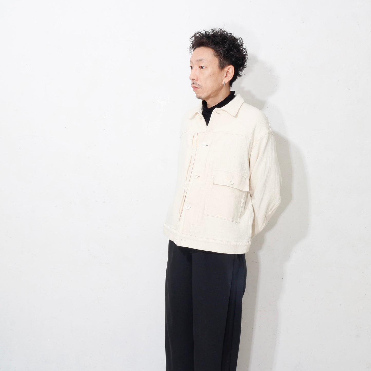 written by /thick twill denim jacket /natural