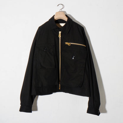 written by /MULTI POCKET ZIP UP BLOUSON. / bk