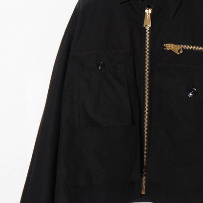 written by /MULTI POCKET ZIP UP BLOUSON. / bk