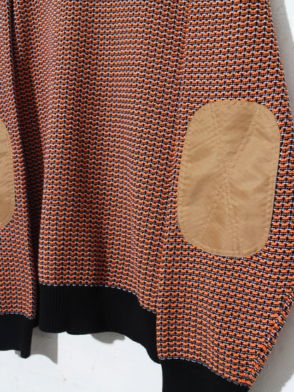 MIX KNIT SWEATER  / orange