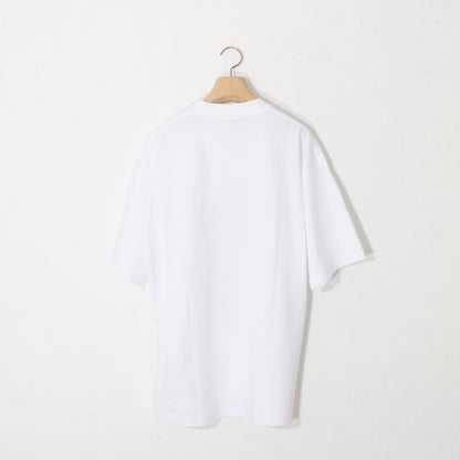 print T-shirt / knitting   / wh