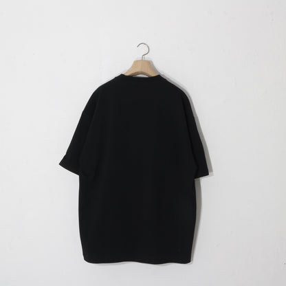 print T-shirt / yarn  / bk