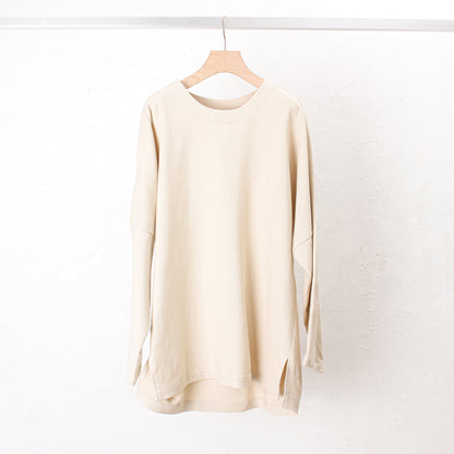 6ply KhadiCotton Long Pullover / off-white