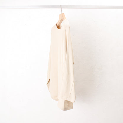 6ply KhadiCotton Long Pullover / off-white