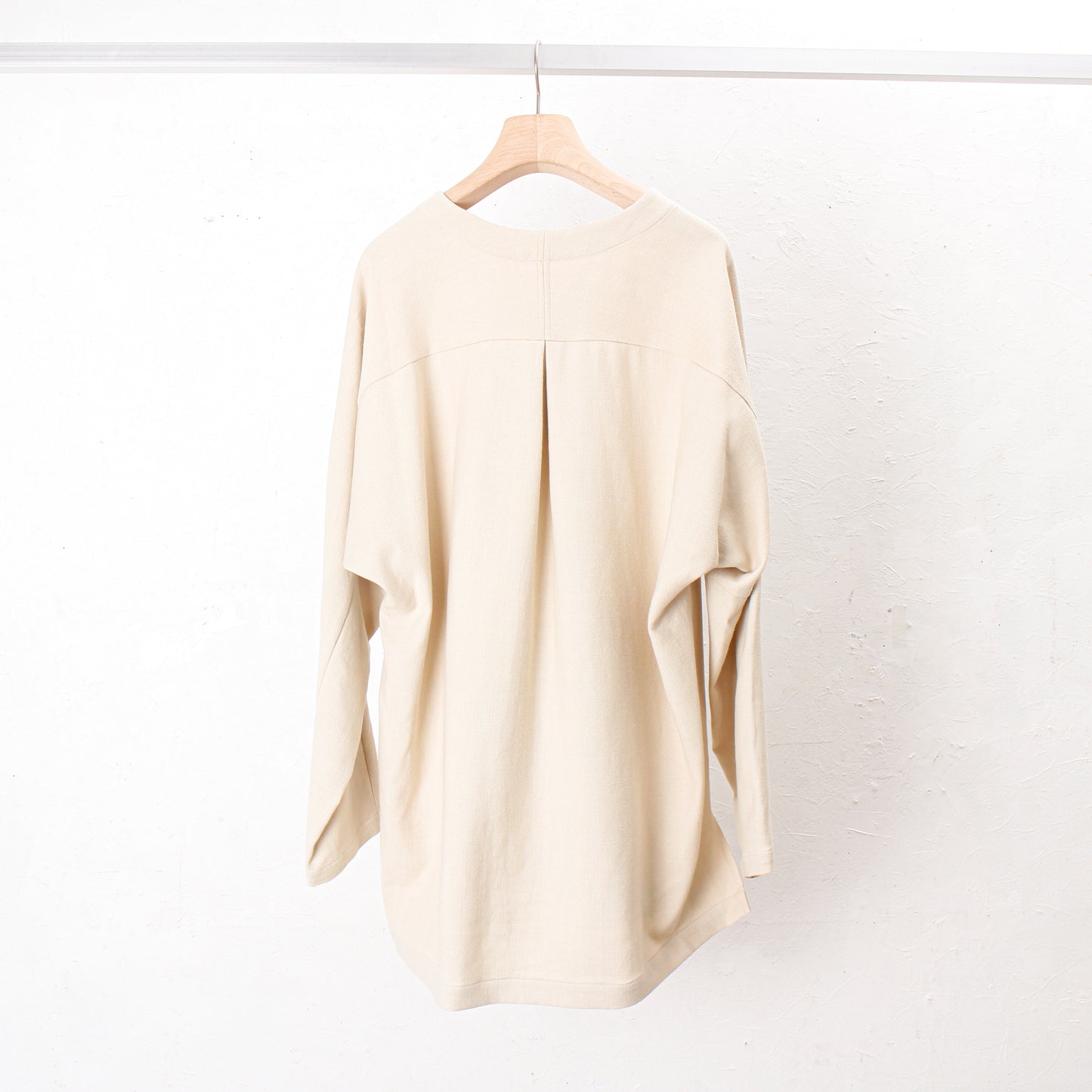 6ply KhadiCotton Long Pullover / off-white