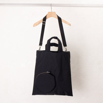 PING-PONG PADDED TOTE / black