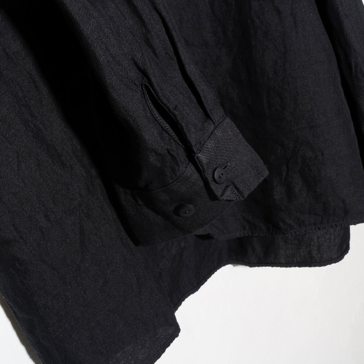 和紙大麻シャツ / 墨黒