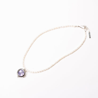 Orbit  Watch necklace / pearl