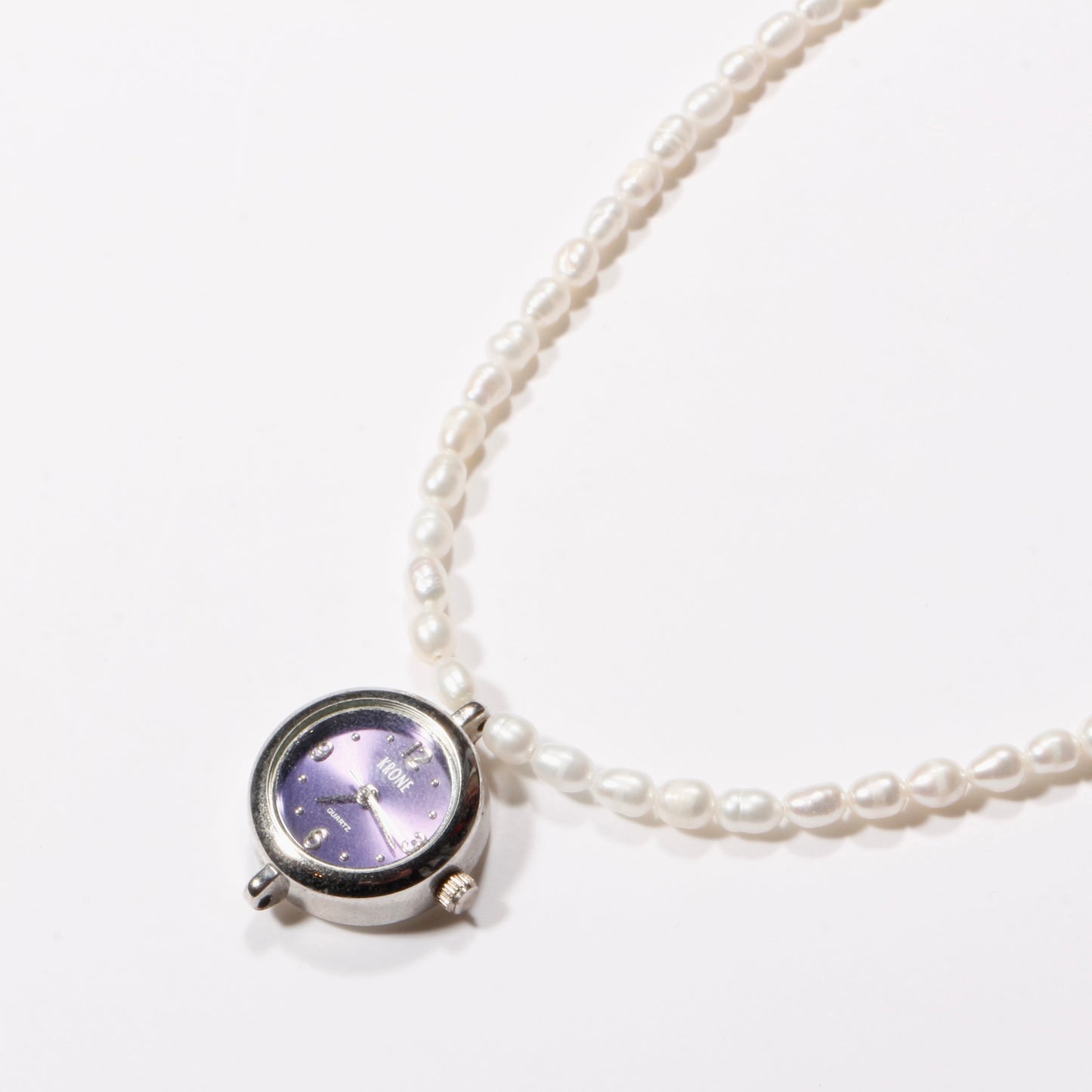 Orbit  Watch necklace / pearl