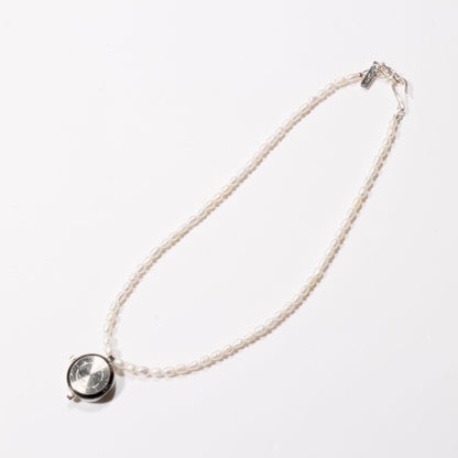 Orbit  Watch necklace / pearl