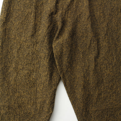 Moss Jacquard CottonWool Arched Pants / MUSTARD