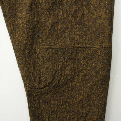 Moss Jacquard CottonWool Arched Pants / MUSTARD