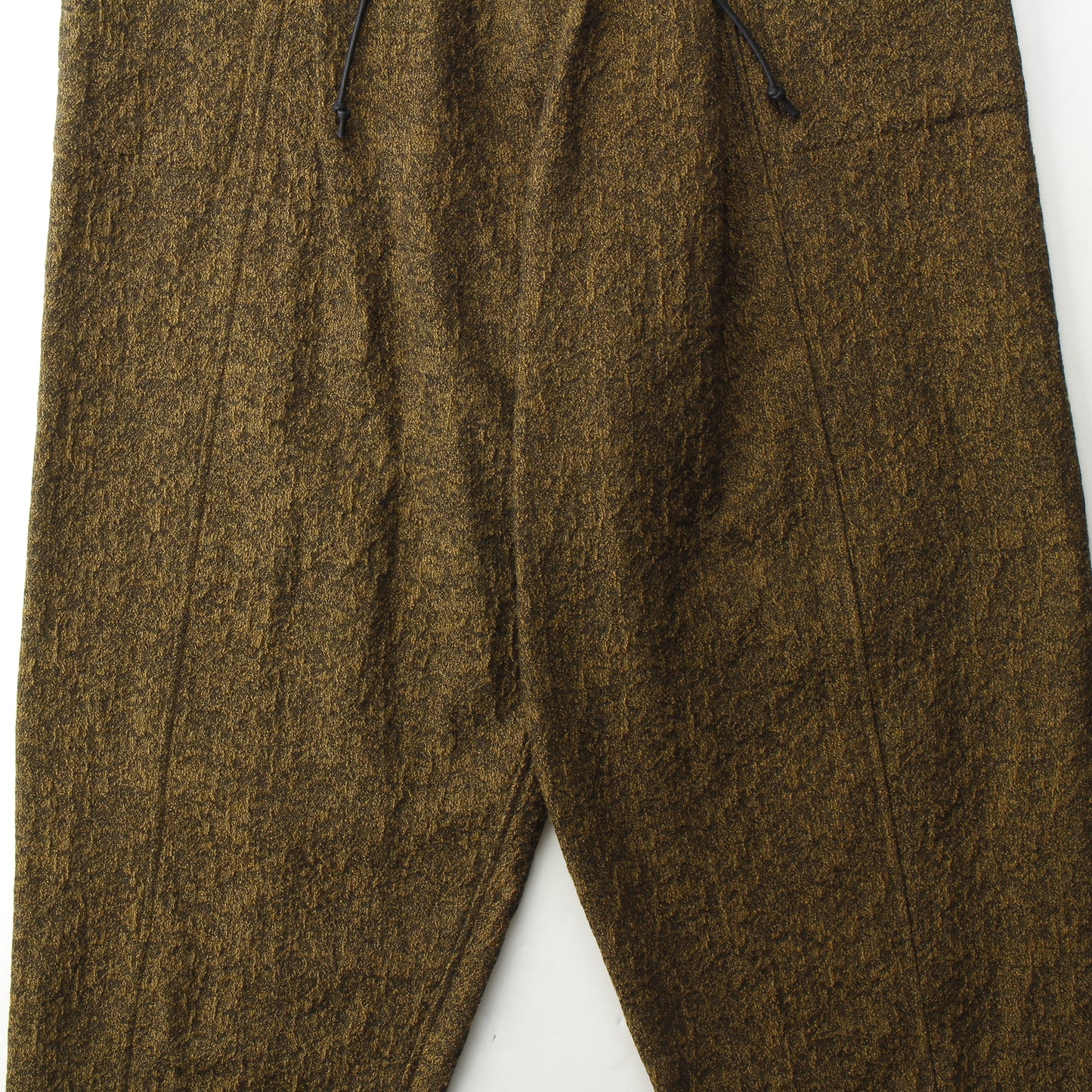 Moss Jacquard CottonWool Switching Wide Pants / MUSTARD