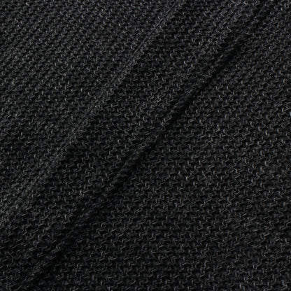 Plating WoolCotton Wide Sweater / black