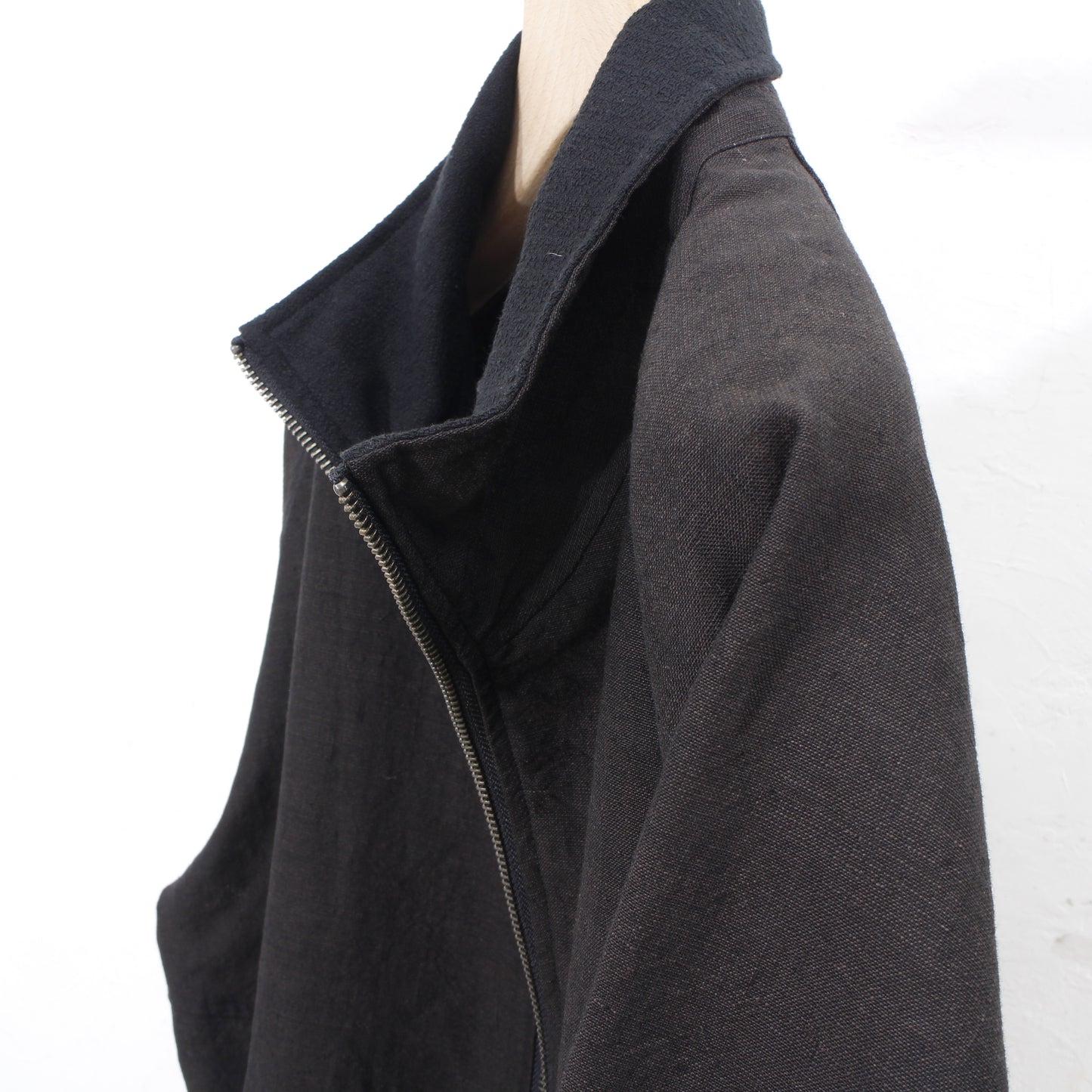 Linenwool Track Jacket  / black