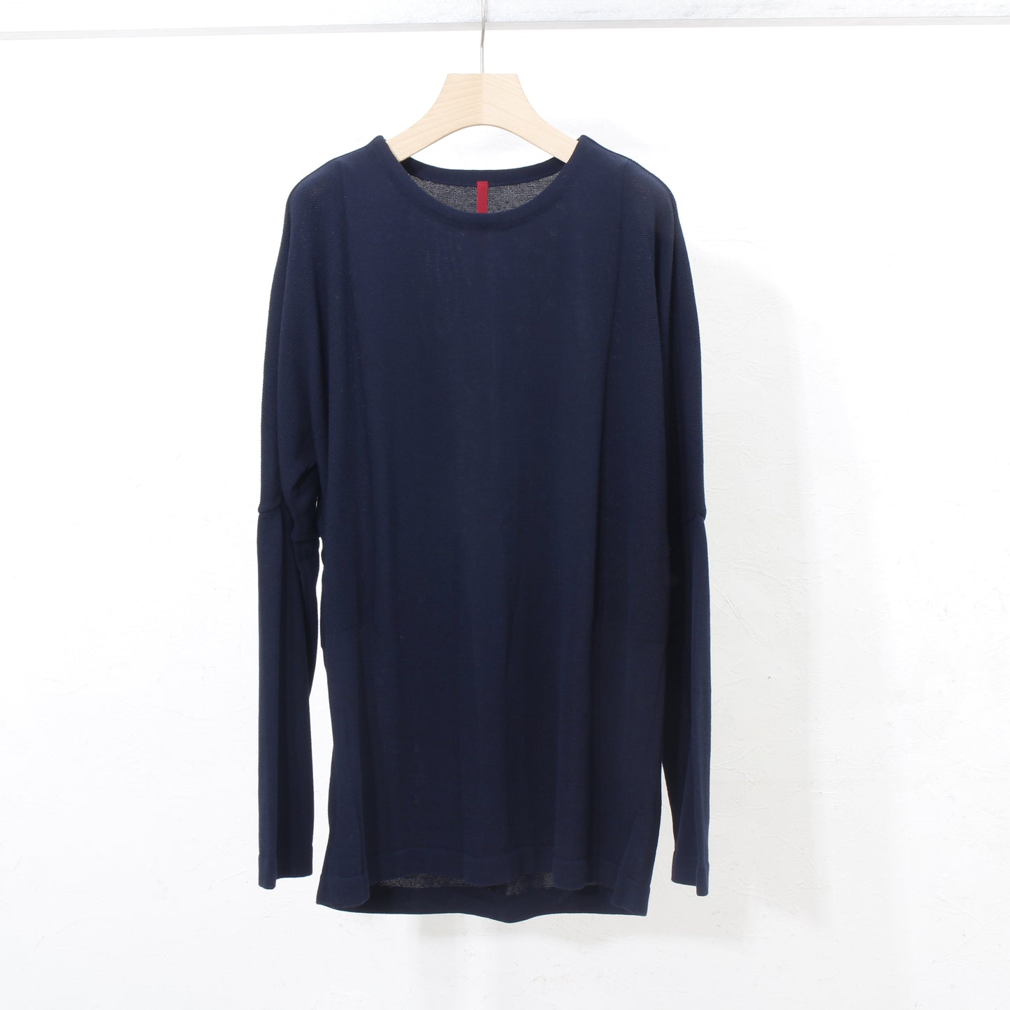 12G cotton skin knit pullover / navy