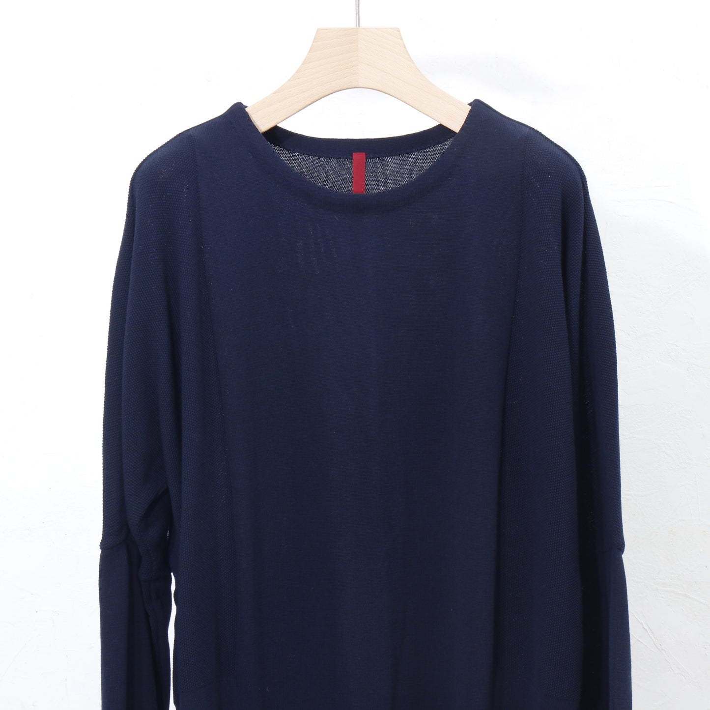 12G cotton skin knit pullover / navy