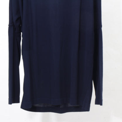 12G cotton skin knit pullover / navy