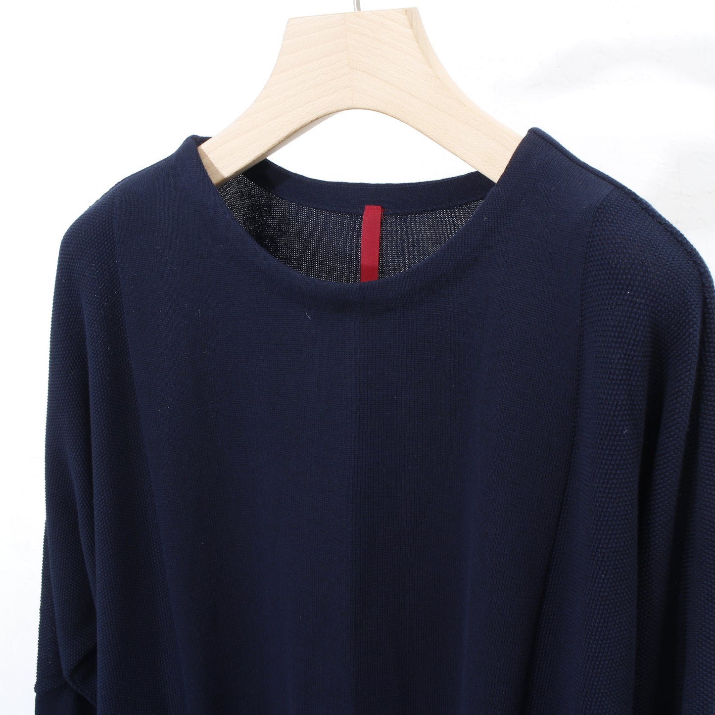 12G cotton skin knit pullover / navy